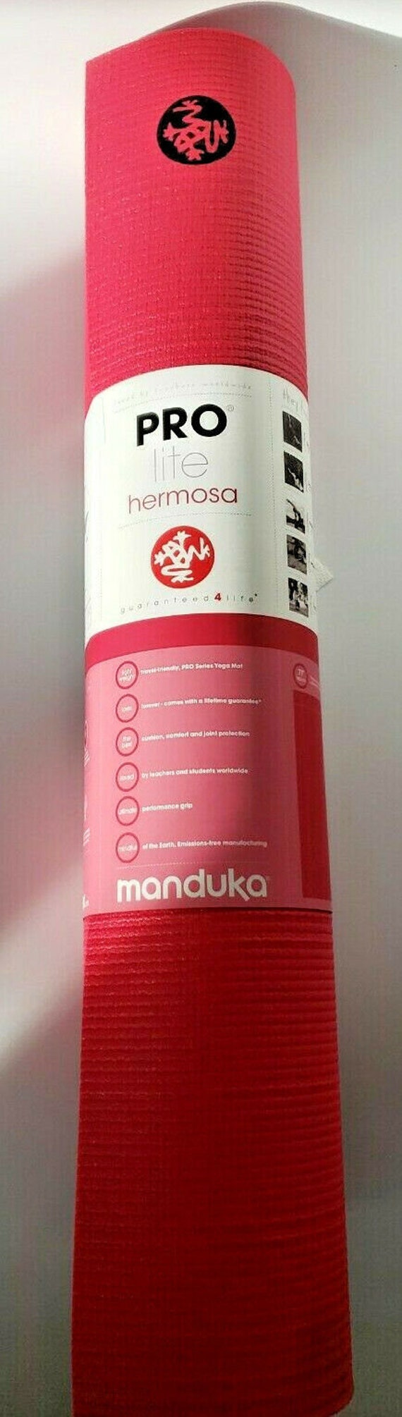 Manduka Prolite Hermosa Mat 71 Long, 24 Wide Pink 3/16 Thick NEW