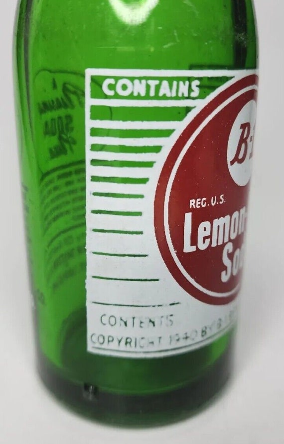 Vtg 1960's pop acl soda bottle 7oz b-1 lemon lime… - image 4
