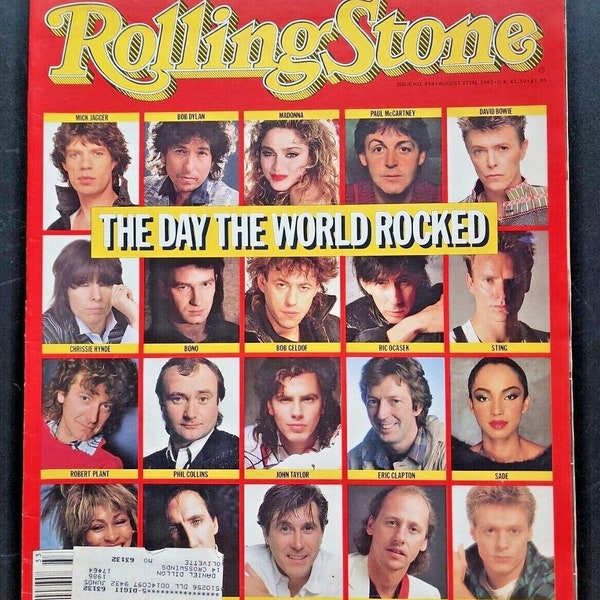Rolling stone magazine issue #454 the day the world rocked 8/15/85 m59
