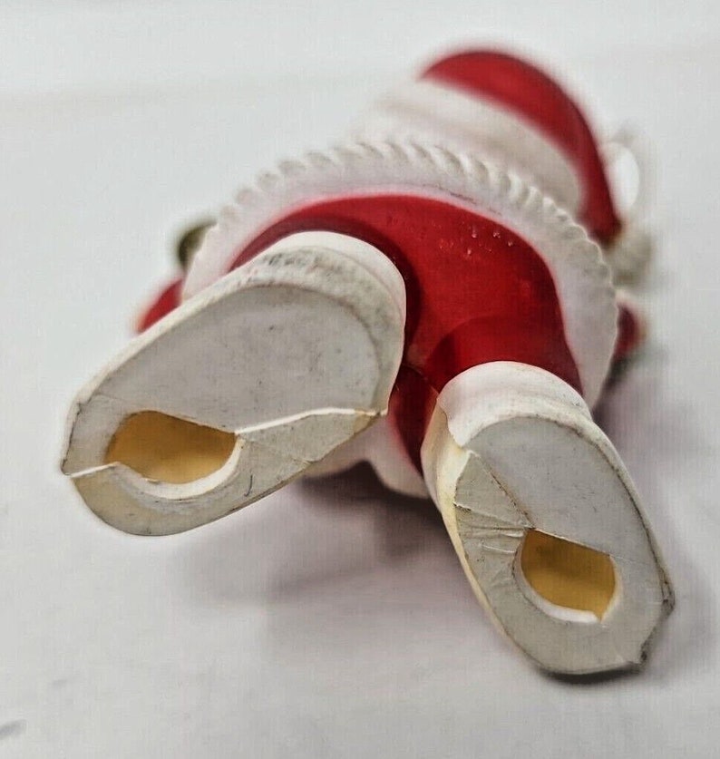 Vintage Santa Blow Mold Plastic Mini Tree Ornaments Hong Kong 3.5" U31 ...