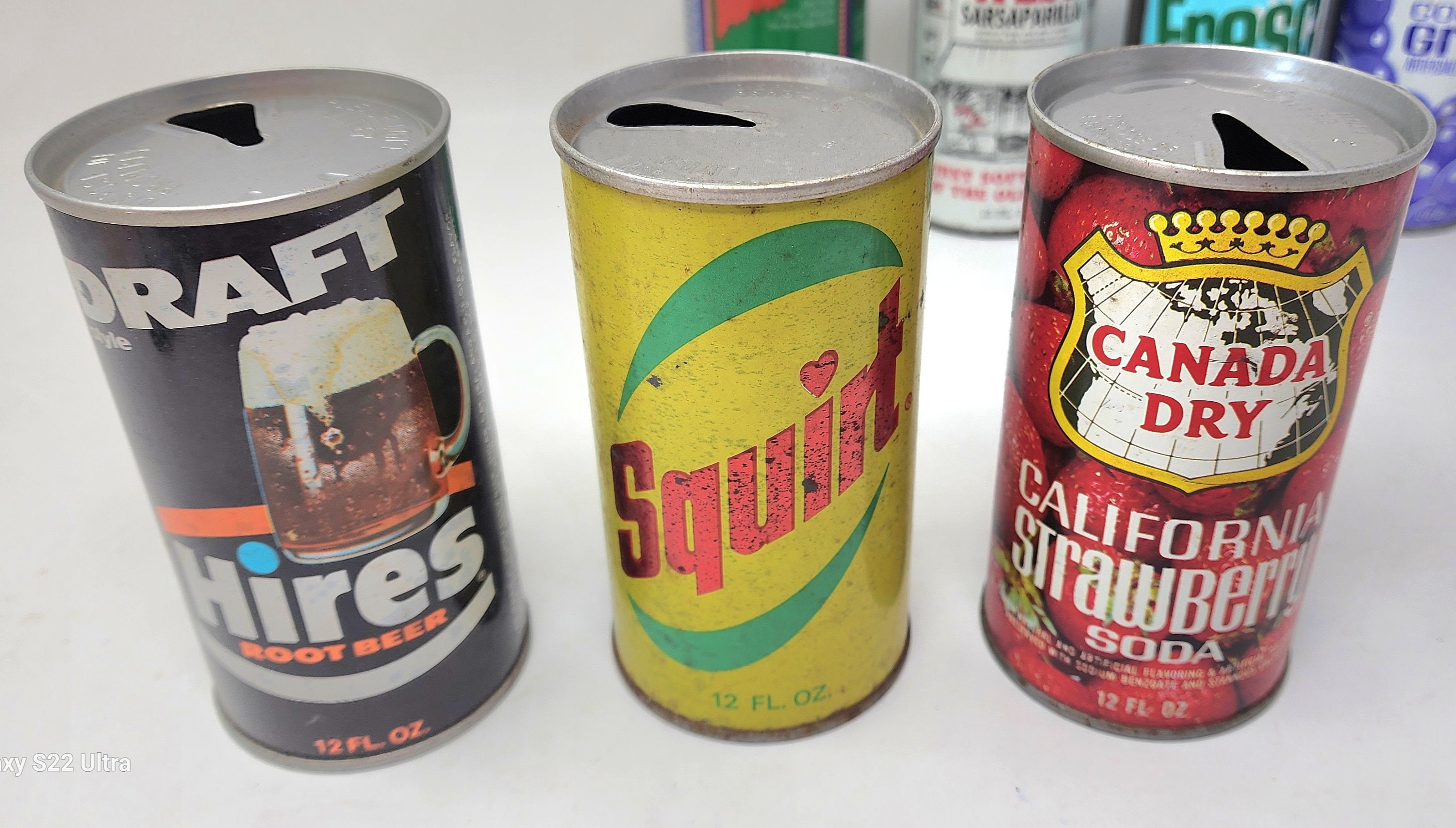Vintage 70-80's Mixed Collectible Empty Soda Steel Cans Lot