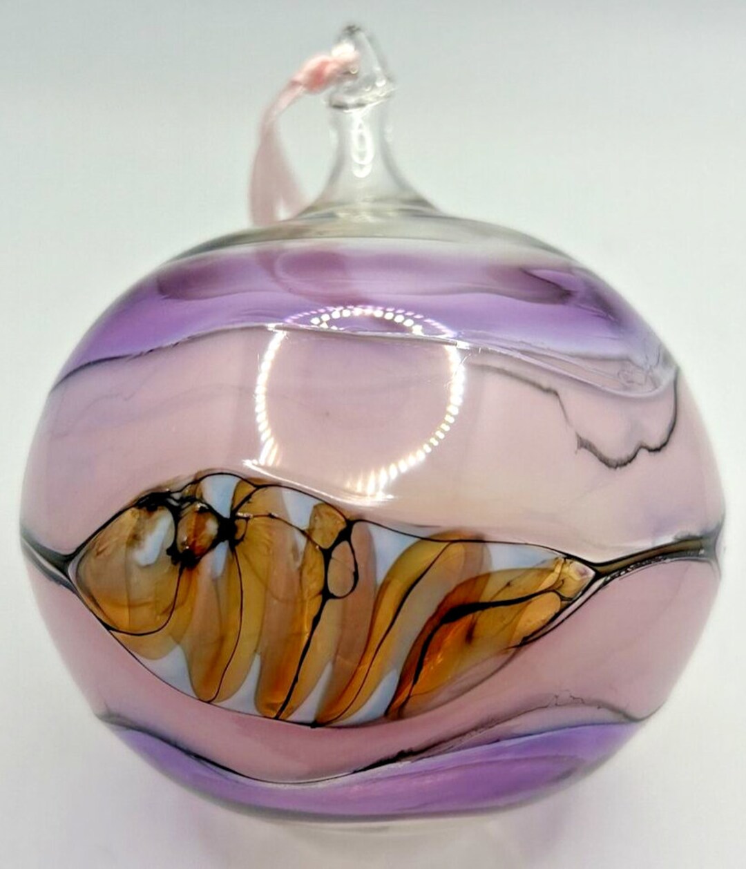 Vintage Art Glass Ornate Pink Purple Ornament U257/3ornate - Etsy