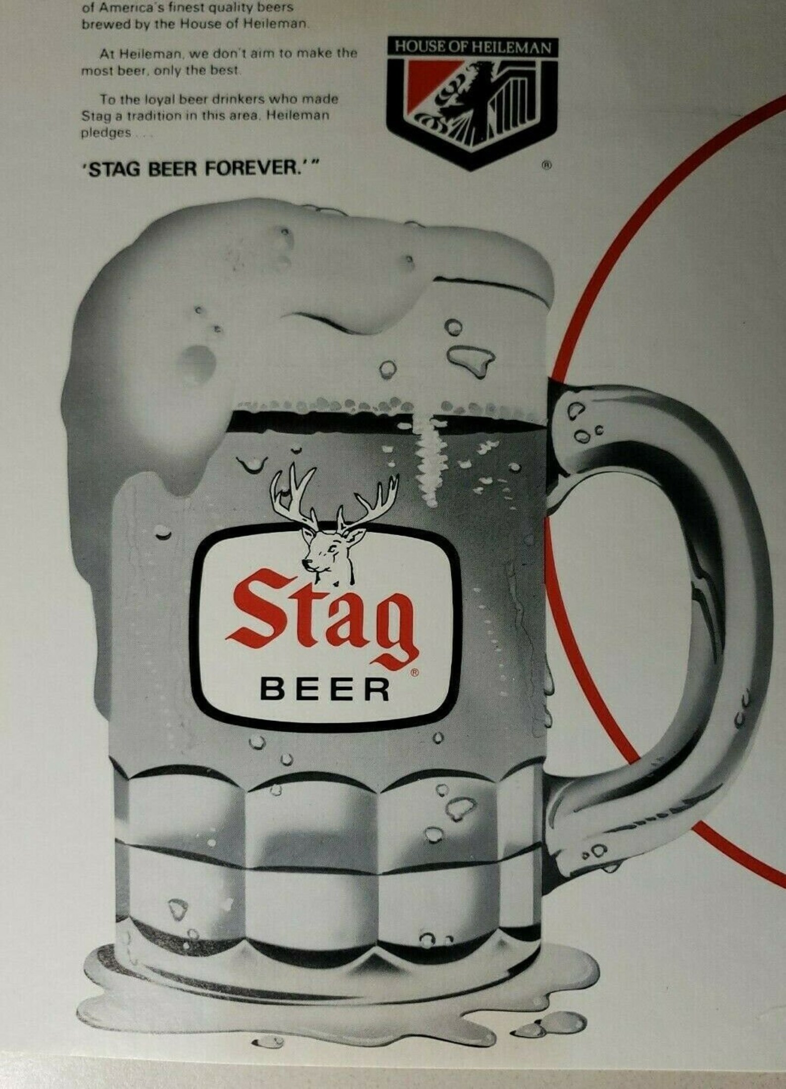 Vintage 1981 stag beer forever shows stag beer stein cardboard Etsy
