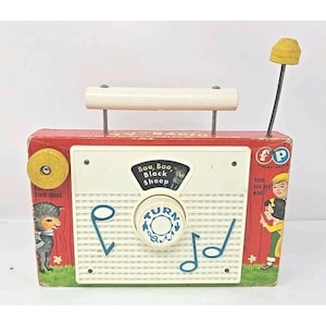 Vintage 1966 Fisher Price Toys Baa Baa Black Sheep TV-Radio Turn Knob  U277