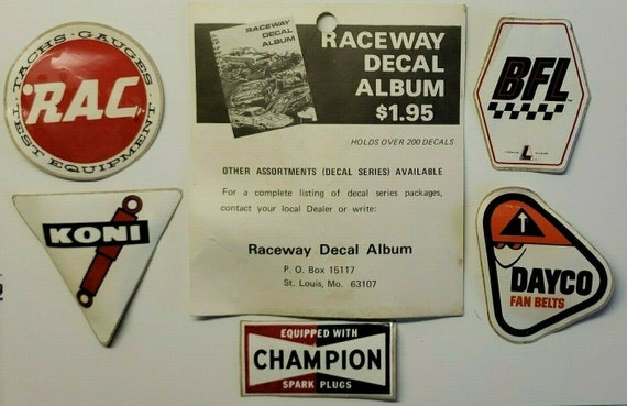 1960-70's raceway decal series 3 automotive decal… - image 2