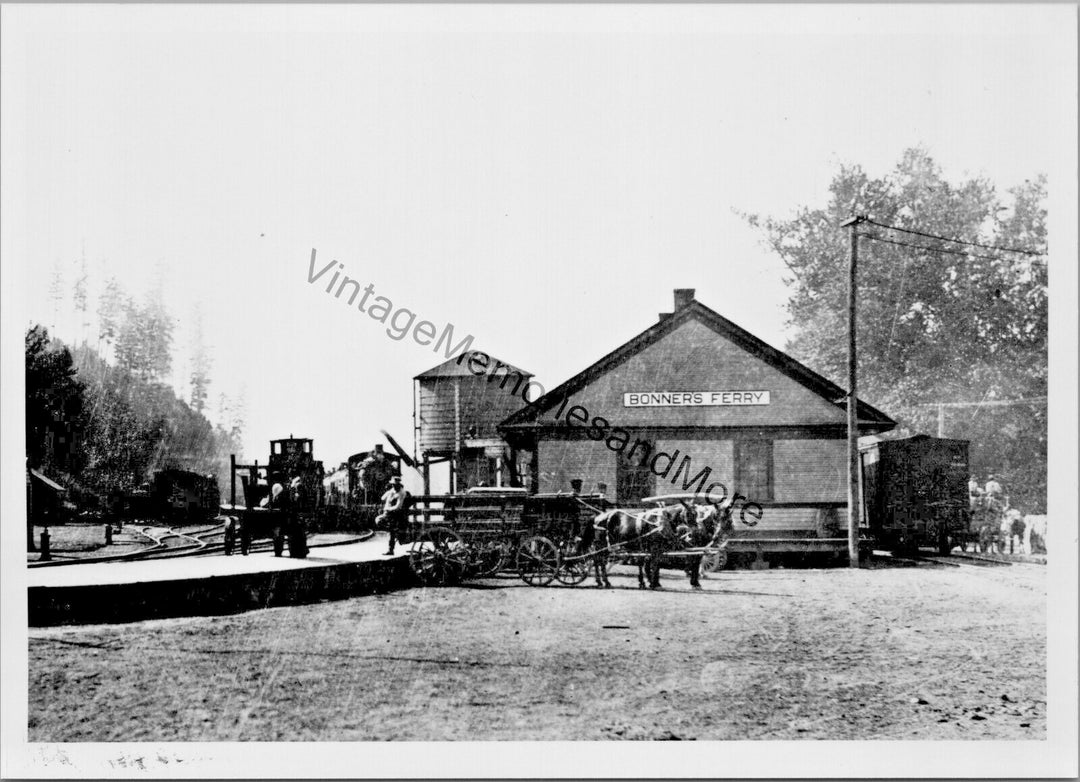 Vintage Bonners Ferry, Id Train Station 5 X 7 Real Photo T2242 Etsy