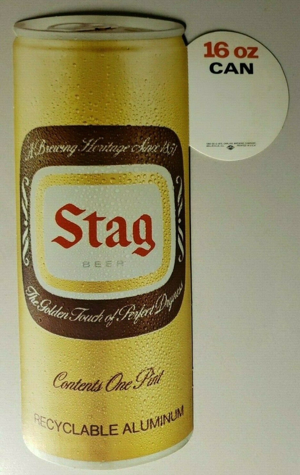 1973 stag beer 16oz stag beer can carling belleville il price Etsy