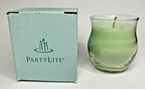 PartyLite Mini Barrel Glass Jar Candle Bestburn 3… - image 1