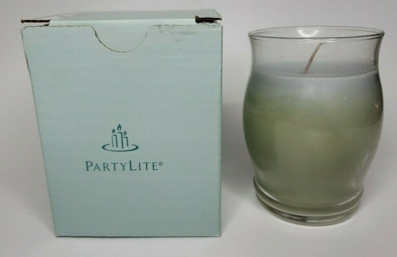 PartyLite Barrel Glass Jar Candle 11oz Hyacinth &… - image 1