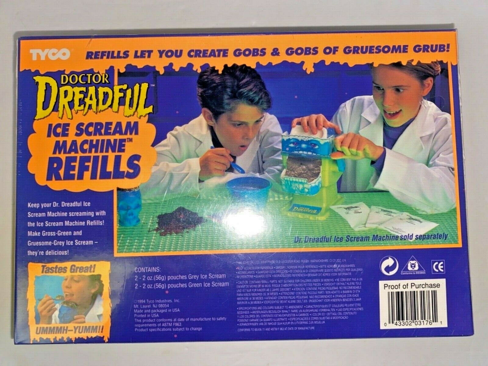 1994 Tyco Dr Dreadful Food Monster Lab Sealed Unopened doctor Refill sealed  vtg