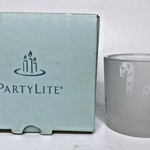 Vintage Retired PartyLite Candy Votive Glass Cup Rare Retired NIB P15C/P8536G