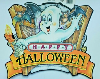 1997 Beistle Happy Halloween RIP Vintage Cut Out Decoration Ghost
