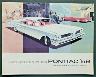 1959 Pontiac Owners Manual 59 Bonneville Catalina Star Chief Owner Guide Book 