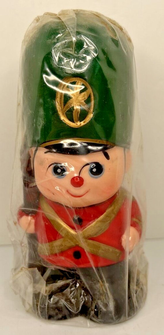 Vintage christmas toy soldier candle new in packag