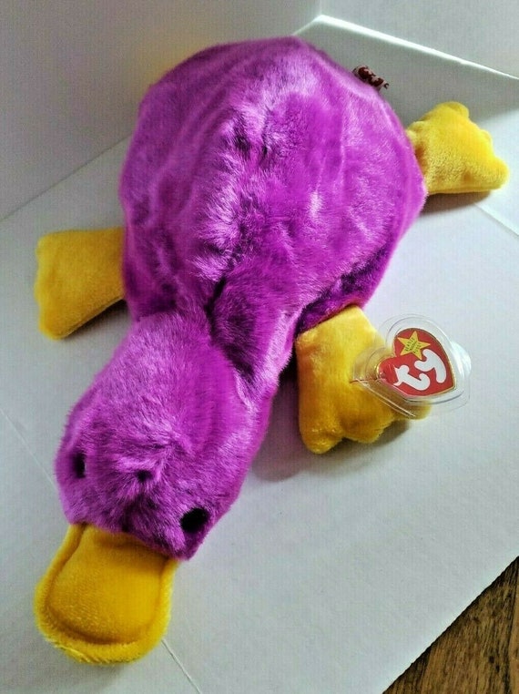Purple duck beanie clearance baby