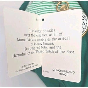 Muñeco del Mago de Oz del Alcalde de Munchkinland, 25 cm, Hamilton Gifts, 1988, U71 imagen 4