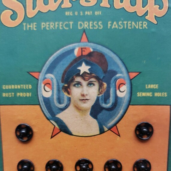 1920's starsnap size 2/0 complete card the perfec… - image 2