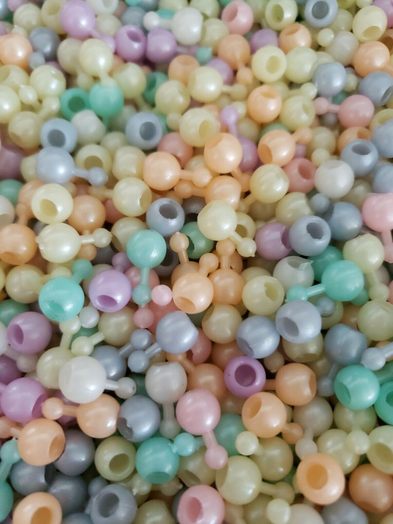 Vintage 1970's pop beads for jewelry about 3 ounce bag of Etsy