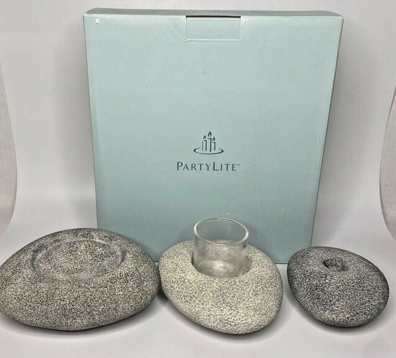 Vintage Retired PartyLite Stackable Stones Multi-… - image 1