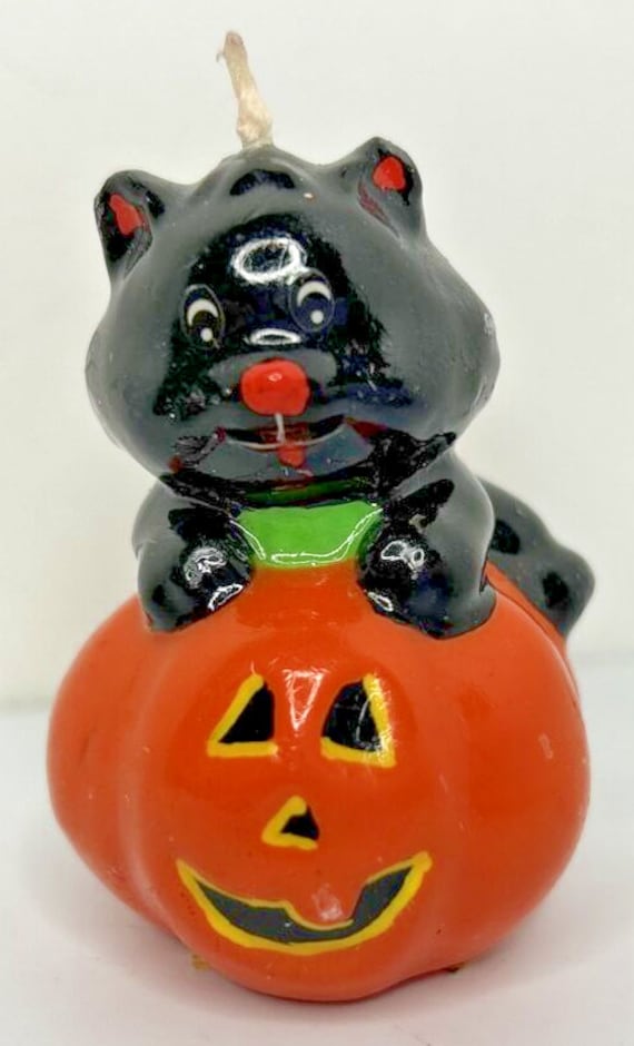 New Vintage Lularoe Tween Halloween Black Cat Leggings Orange Background
