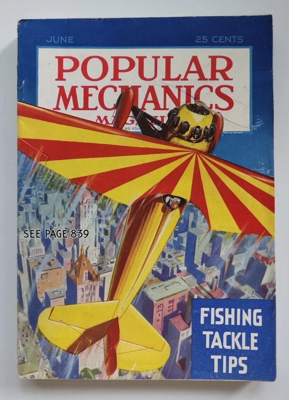 1936 popular mechanics magazine june "fishing tack