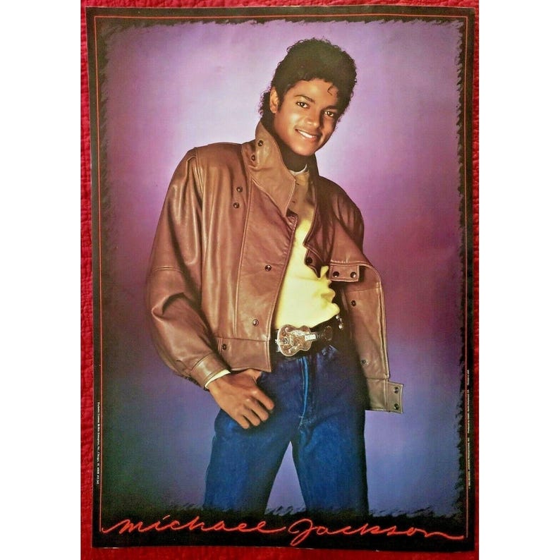 Vintage 1983 Michael Jackson Guitar Belt Beckel 28" x20" afbeelding 2