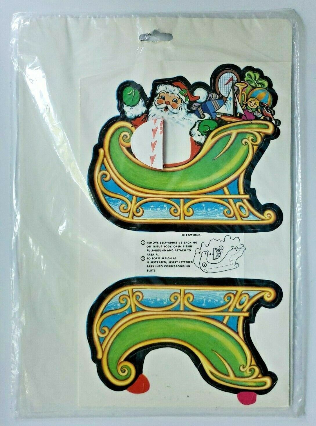 1979 Beistle Santa & Sleigh Art Tissue Centerpiece New in Packaging - Etsy
