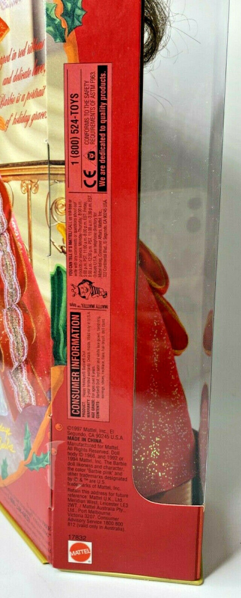 1997 Rare Happy Holidays Barbie Brunette Misprint Nib Bd12 | Etsy