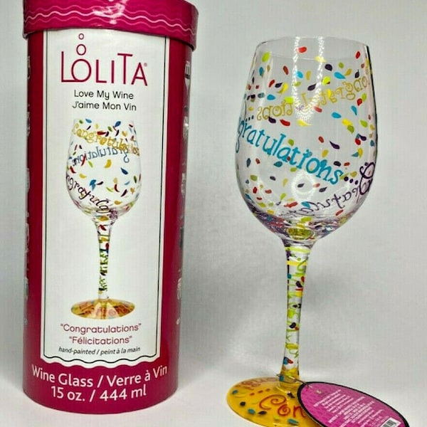 Lolita "congratulation" wine glass u66/6419