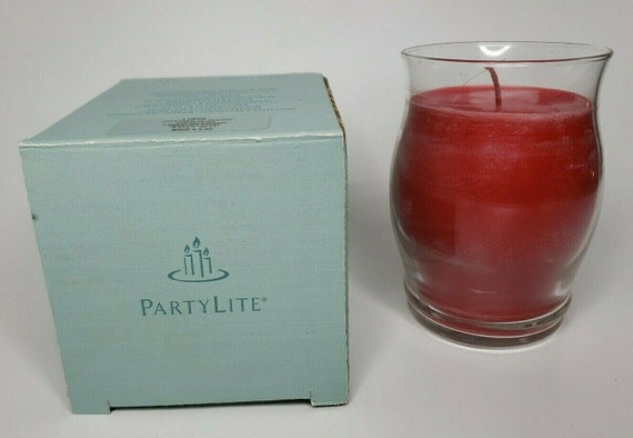 PartyLite Barrel Glass Jar Candle 11oz Apple Orcha