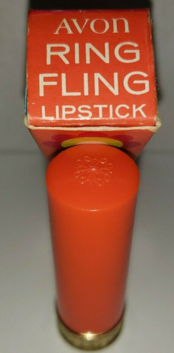 Vintage Avon "Ring Fling" Lipstick Iced Cantalope 