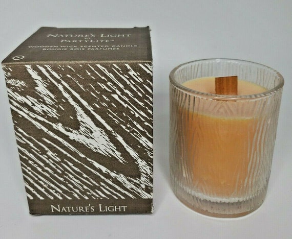Partylite Natures Light Crackling Wooden Wick Jar 