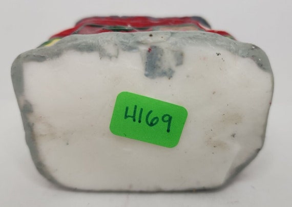 Vintage christmas decorated house candle 3" sku h169 View 6