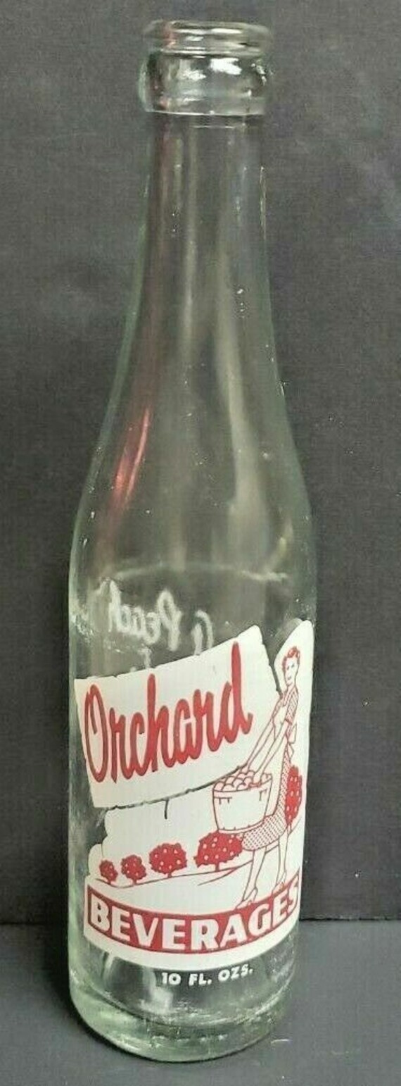 Vtg 1978 pop soda bottle 10 oz orchard beverages,… - image 1