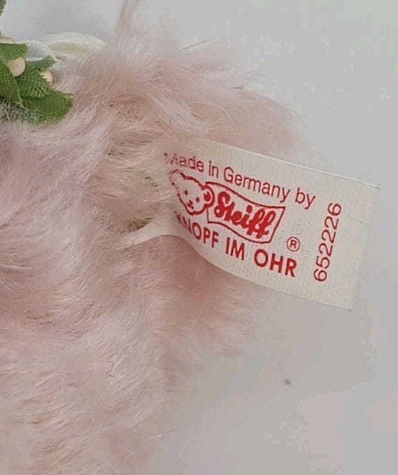 Steiff 1999 Angel Bear Evangeline Pink 652226 FAO Schwarz Lmt 956