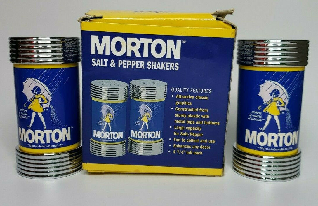 Vintage new in box morton salt salt & pepper shaker set Etsy