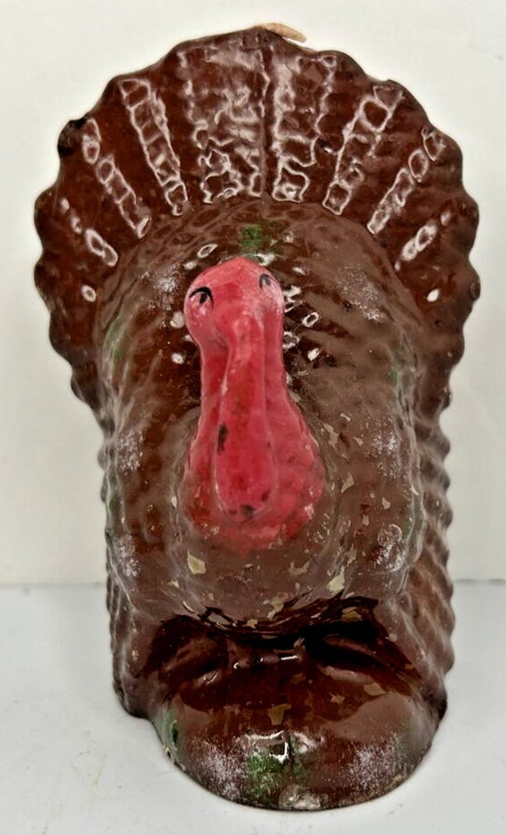 Vintage thanksgiving turkey candle 4.5" sku h515