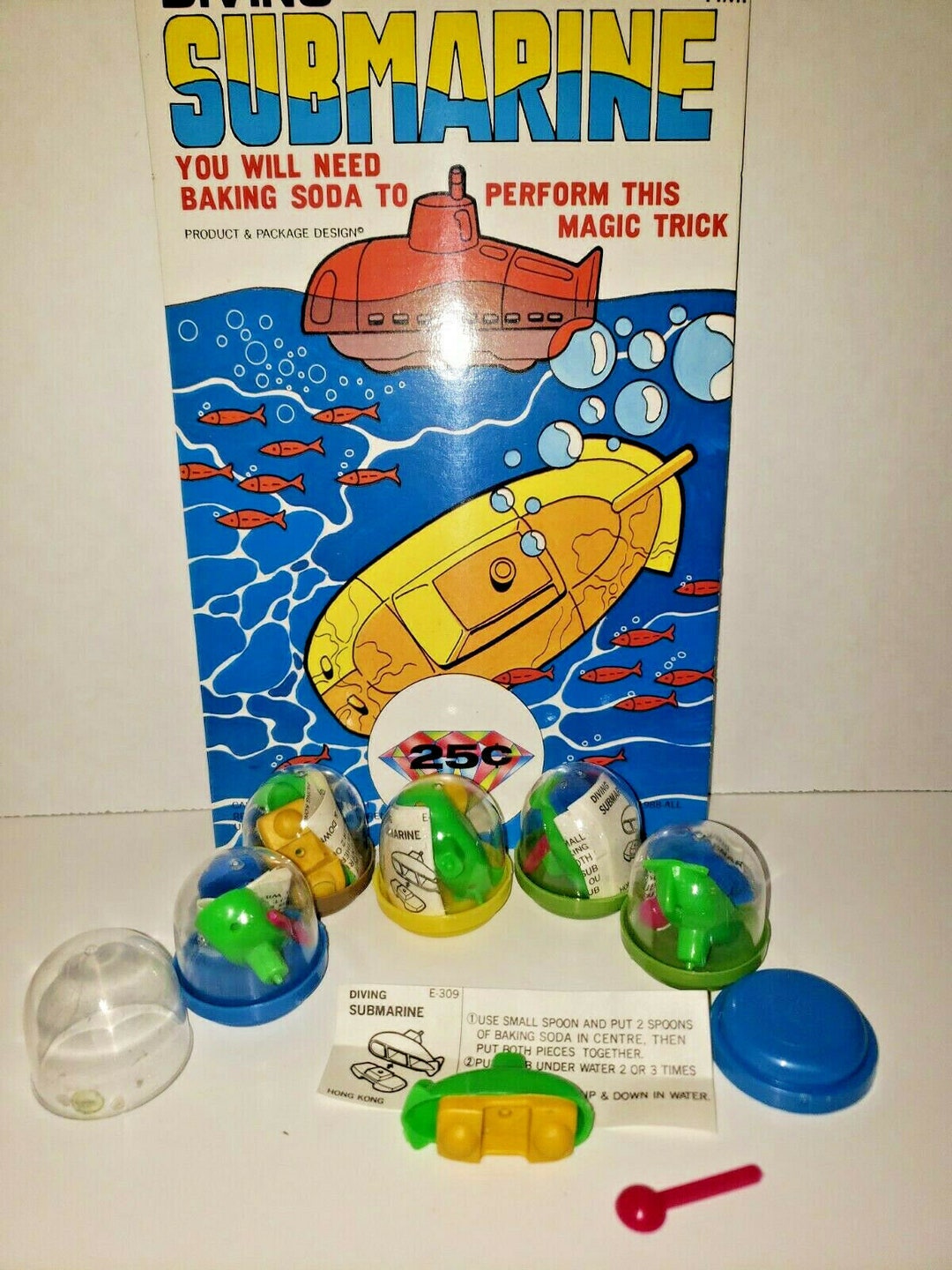 Vintage 6 Baking Soda Diving Submarine Vending Machine Toy Etsy