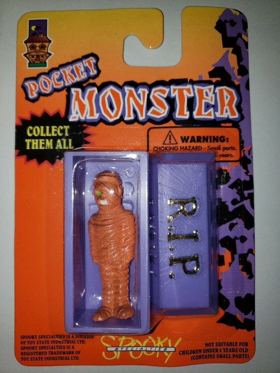 Vintage Toy State Pocket Monster Coffin 1990's New in Package