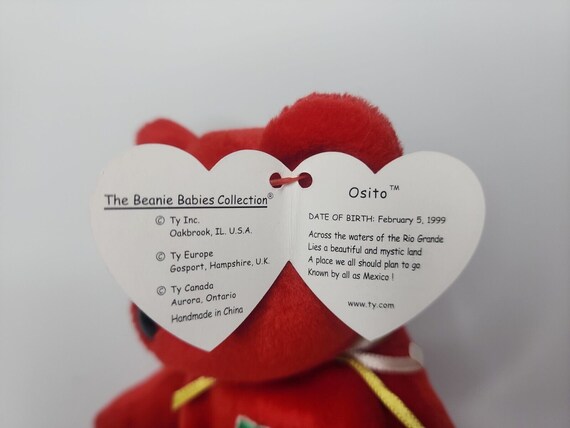 1999 Ty Beanie Baby "Osiro" Retired Mexican Red B… - image 2