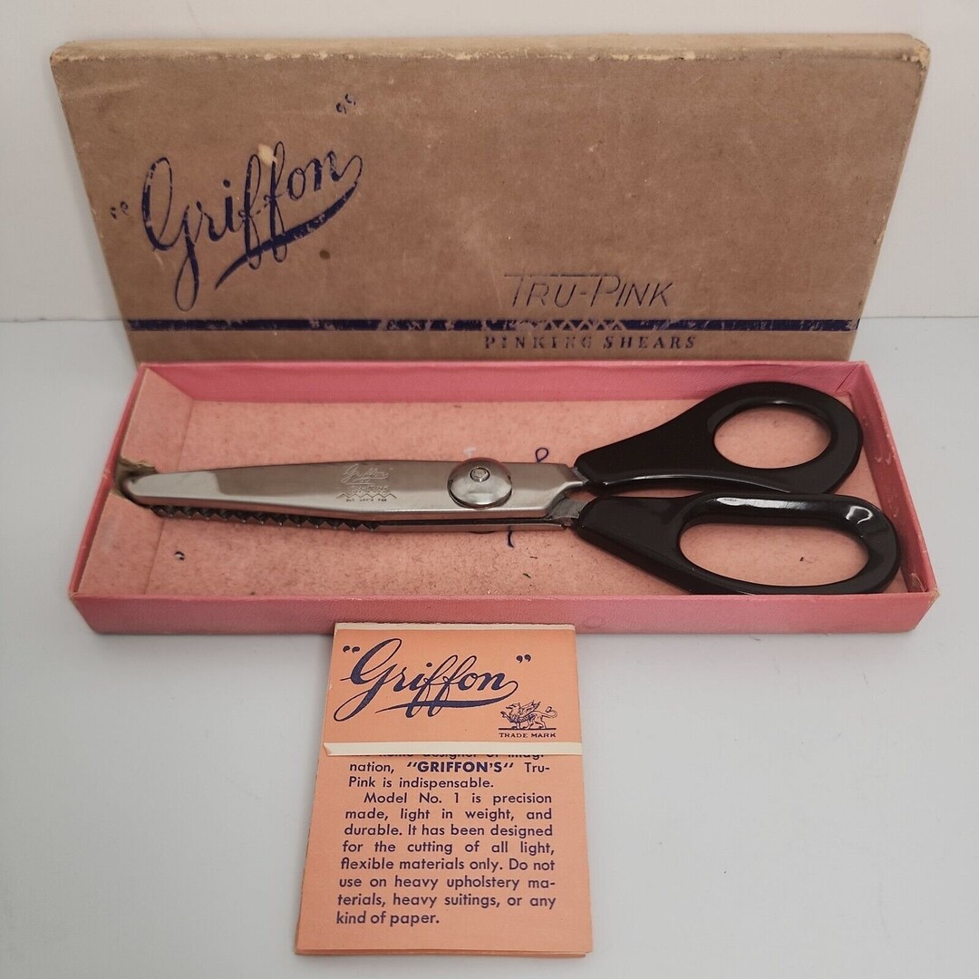 Griffon Trupink Pinking Shears Vintage 1950s in Original Box Made in