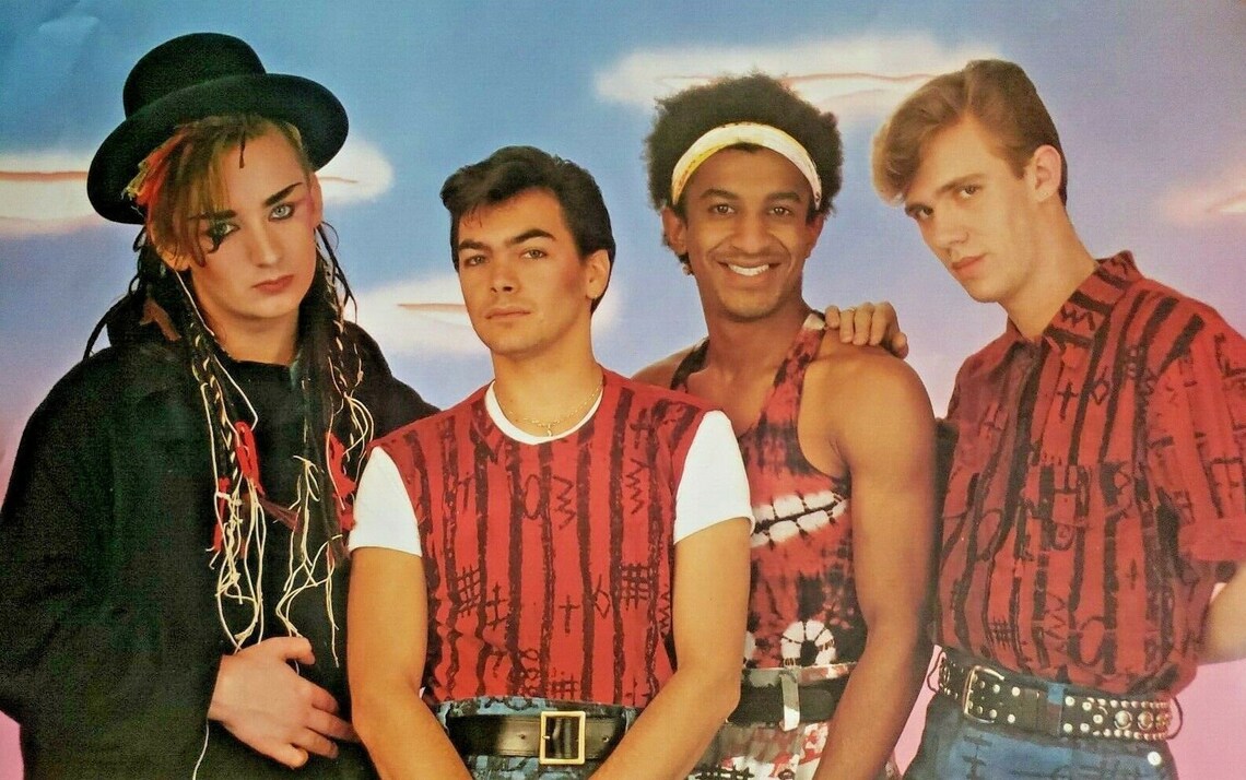 Vintage 1984 culture club boy band concert poster Etsy