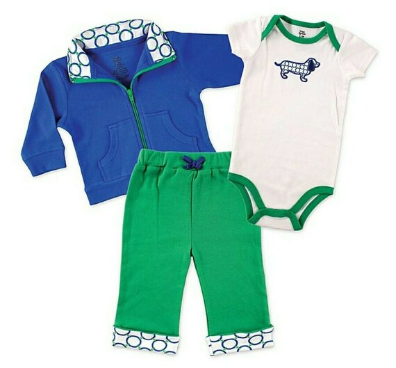 Yoga Sprout Bodysuit Pants and Track Jacket Set