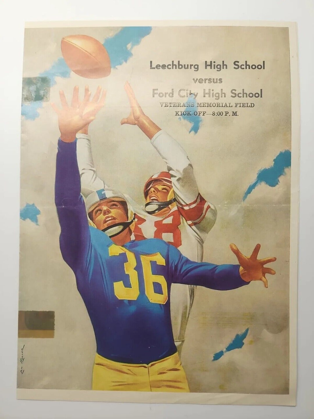 1953 Leechburg Blue Devils PA Vs Ford City PA High School Football