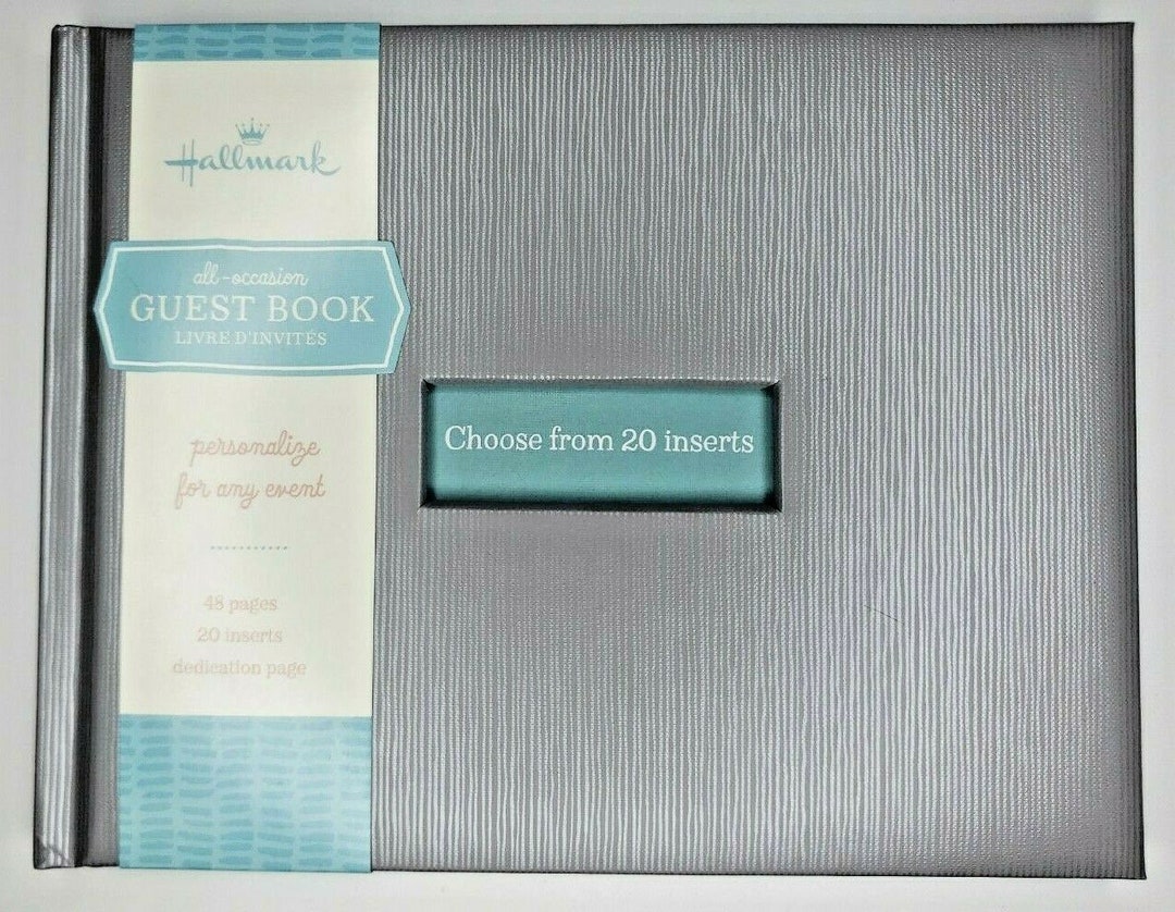 Hallmark Guest Book Grey U82 Etsy