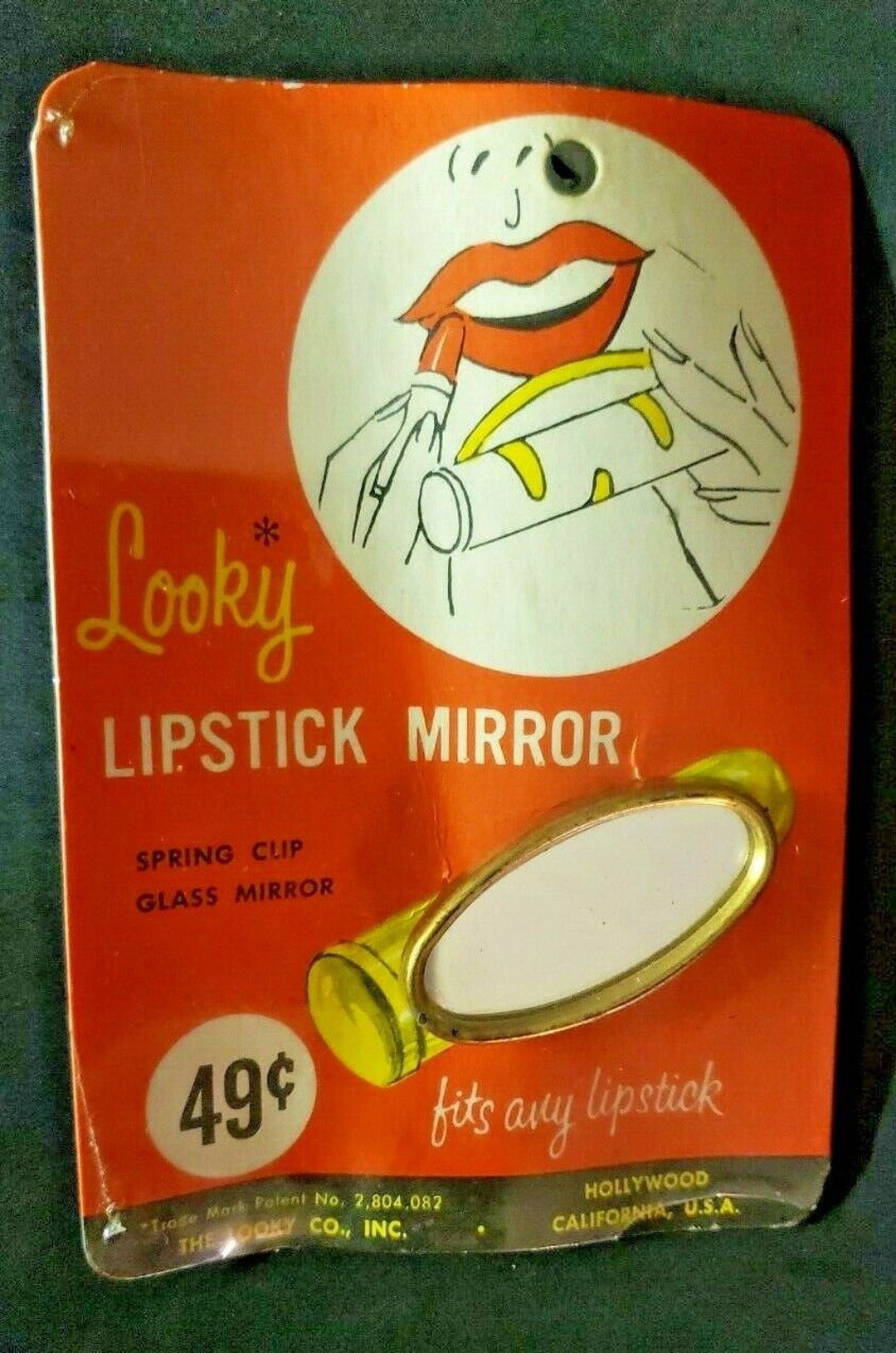 Vintage 1960 Dime Store Looky Lipstick Mirror Hollywood California NOS PB10/U184 - Etsy