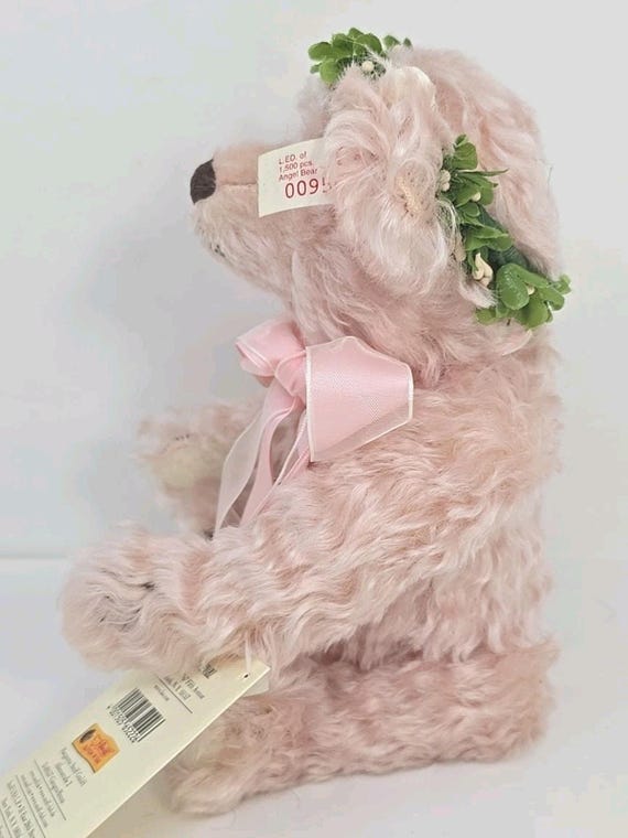 Steiff 1999 Angel Bear Evangeline Pink 652226 FAO Schwarz Lmt 956