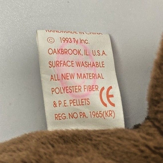 1993 Ty Beanie Baby "Chocolate" Retired Moose BB21 - Gem
