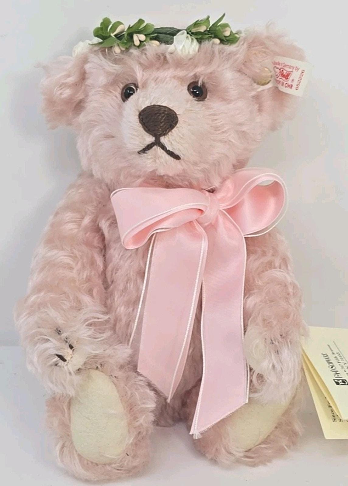 Steiff 1999 Angel Bear Evangeline Pink 652226 FAO Schwarz Lmt 956