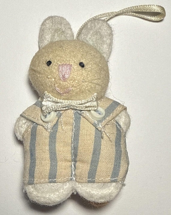 Vintage Easter Spring Stuffed Bunny Rabbit Boy Pi… - image 1